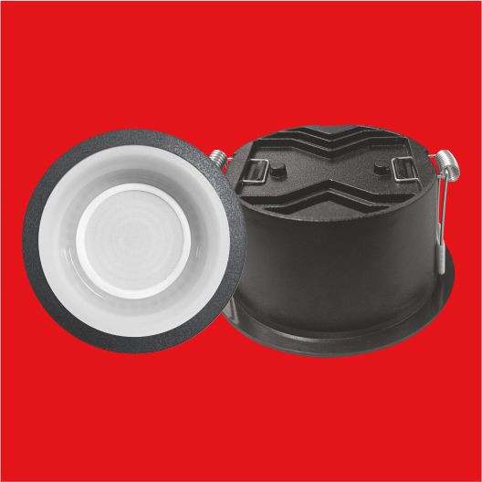 8w+8w Twin Down Light 2 in 1 With DOB (Black & White Body)