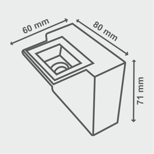 3 Watt LED Half K Wall Light